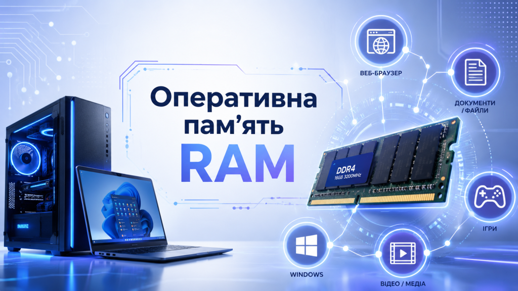 Оперативна пам’ять RAM у комп’ютері простими словами для початківців